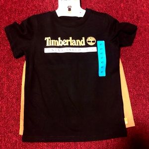 Boys 4T two piece Timberland shorts set Black T khaki shorts